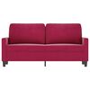 vidaXL Canap&eacute; &agrave; 2 places Rouge bordeaux 140 cm Velours
