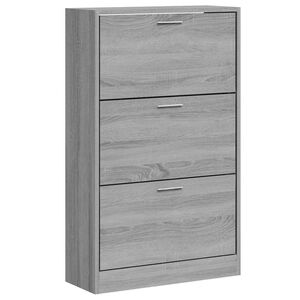 vidaXL Armoire &agrave; chaussures Sonoma gris 63x24x103 cm Bois d'ing&eacute;nierie
