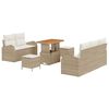 vidaXL Ensemble de canap&eacute; de jardin avec coussin 8 pcs Beige et cr&egrave;me