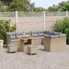 vidaXL Ensemble de canapé de jardin 12 pcs Beige polyrotin