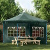 vidaXL Paroi de tente de r&eacute;ception 2 pcs avec fen&ecirc;tre PE Vert