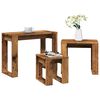 vidaXL Tables gigognes 3 pcs vieux bois bois d'ingénierie