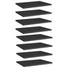 vidaXL Panneaux biblioth&egrave;que 8pcs Noir brillant 40x30x1,5cm Agglom&eacute;r&eacute;