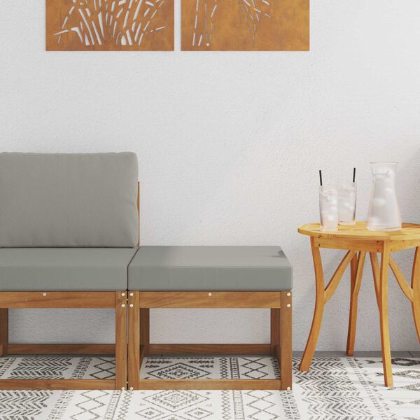 vidaXL Pouf d'Ext&eacute;rieur Bois d'Acacia Massif Naturel