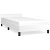 vidaXL Cadre de lit avec t&ecirc;te de lit sans matelas blanc 80x200 cm