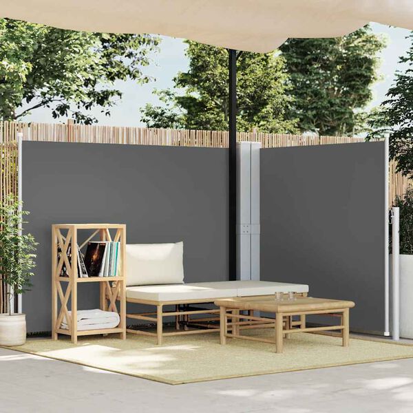 vidaXL Auvent latéral rétractable Anthracite 140 x 600 cm