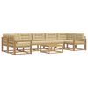 vidaXL Ensemble de canap&eacute;s d'ext&eacute;rieur 6 pcs Blanc et Beige