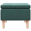 vidaXL Tabouret avec pieds en bois Vert foncé Tissu