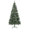 vidaXL Arbre de No&euml;l artificiel pr&eacute;-&eacute;clair&eacute;/boules pommes de pin 210cm
