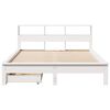 vidaXL Lit bibliothèque sans matelas blanc 150x200 cm bois pin massif