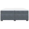 vidaXL Sommier &agrave; lattes de lit et matelas Gris fonc&eacute; 200x200cm Velours