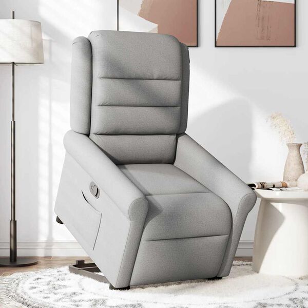 vidaXL Fauteuil inclinable gris nuage tissu