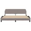 vidaXL Cadre de lit Dover taupe 180x200 cm tissu