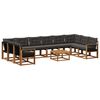 vidaXL Ensemble de canap&eacute;s d'ext&eacute;rieur 11 pcs Naturel et noir