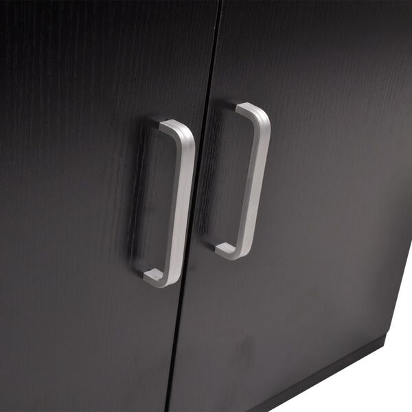 vidaXL Meubles de salle de bains trois pièces Noir