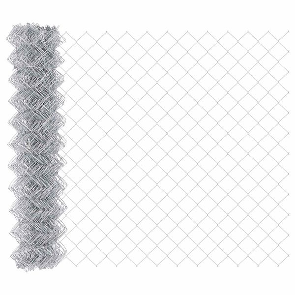 vidaXL Clôture en treillis métallique Argent 10 x 1.2 m