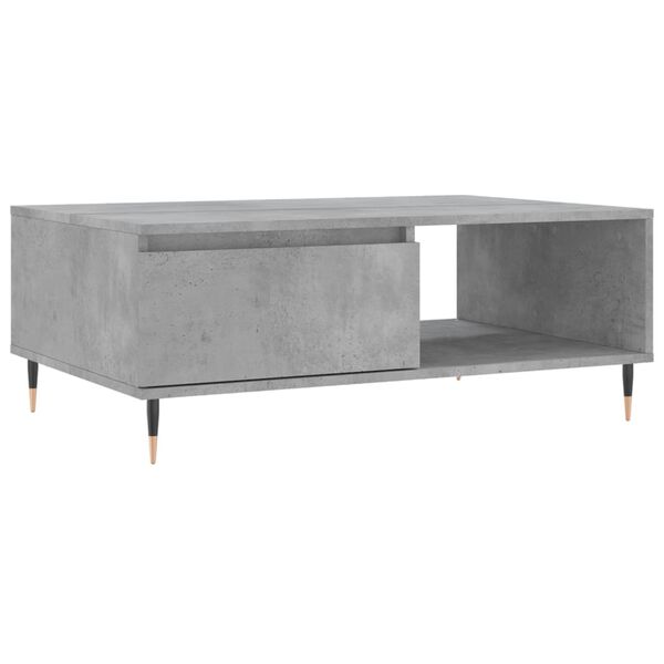 vidaXL Table basse gris b&eacute;ton 90x60x35 cm bois d'ing&eacute;nierie