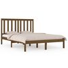 vidaXL Cadre de lit sans matelas marron miel bois massif 200x200 cm