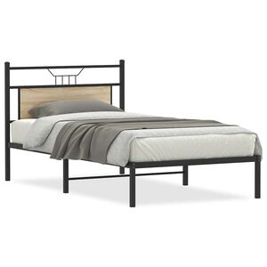 vidaXL Cadre de lit sans matelas ch&ecirc;ne sonoma 107x203 cm