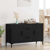 vidaXL Buffet Ch&ecirc;ne noir 100 x 36 x 60 cm Bois d'ing&eacute;nierie