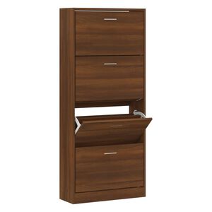 vidaXL Armoire &agrave; chaussures Ch&ecirc;ne marron 63x24x147cm Bois d'ing&eacute;nierie