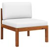 vidaXL Canap&eacute; de jardin central avec coussins en bois d'acacia et corde