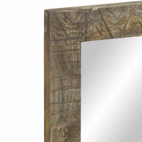 vidaXL Miroir de salle de bain 50x2,5x70 cm bois de manguier massif