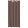 vidaXL Rideaux en voile avec œillets 2 pcs marron 140x225 cm