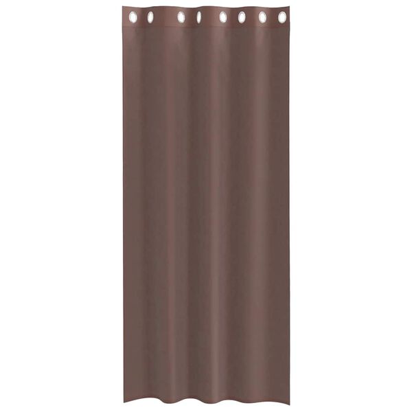 vidaXL Rideaux en voile avec œillets 2 pcs marron 140x225 cm