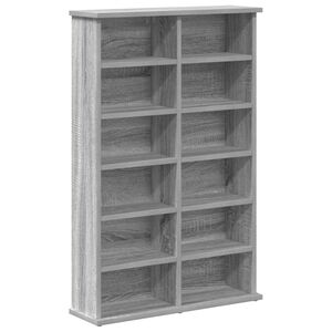 vidaXL Meuble CD Sonoma gris 60 x 17 x 92 cm Bois d'ing&eacute;nierie
