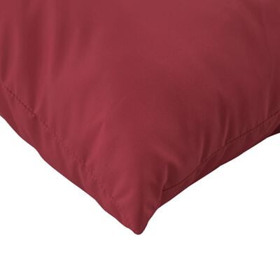 vidaXL Coussins de palette lot de 3 rouge bordeaux tissu