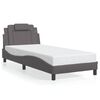 vidaXL Cadre de lit Viana sans matelas gris 90x200 cm similicuir