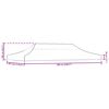 vidaXL Toit de tente de r&eacute;ception 6x3 m Taupe 270 g/m&sup2;