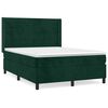 vidaXL Sommier &agrave; lattes de lit et matelas Vert fonc&eacute; 140x200cm Velours