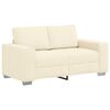 vidaXL Canap&eacute; deux places cr&egrave;me 160x77x82 cm en tissu velours c&ocirc;tel&eacute;