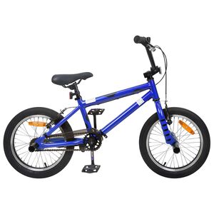 vidaXL BMX 16 Pouces pour 5-8 ans Bleu fonc&eacute;