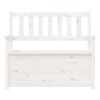 vidaXL Banc Blanc 112,5x51,5x96,5 cm Bois de pin massif