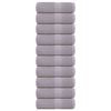 vidaXL Serviettes de toilette FROGN 10 pi&egrave;ces Gris 30x30 cm 360 g/m&sup2;