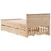 vidaXL Cadre de lit sans matelas avec t&ecirc;te de lit 100x200 cm bois pin