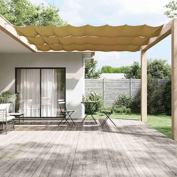 vidaXL Auvent vertical Beige 140x1200 cm Tissu oxford