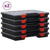 vidaXL Bo&icirc;tes d'assortiment 10 pcs 40x30x5 cm Polypropyl&egrave;ne