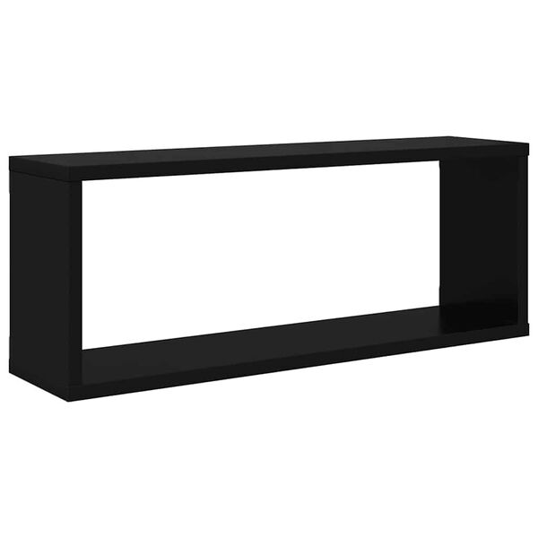vidaXL &Eacute;tag&egrave;res murales cube 6 pcs Noir 60x15x23 cm Bois d&rsquo;ing&eacute;nierie