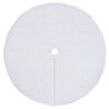 vidaXL Jupe de sapin de No&euml;l blanche 90 cm en fausse fourrure