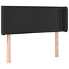 vidaXL T&ecirc;te de lit avec oreilles Noir 83x16x78/88 cm Similicuir
