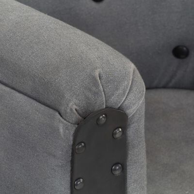 vidaXL Chaise cabriolet Noir Cuir véritable et bois de manguier massif