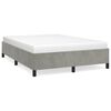 vidaXL Cadre de lit sans matelas gris clair 152x203 cm velours