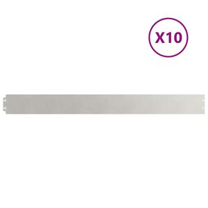 vidaXL Bordures de pelouse 10 pcs 10x103 cm acier inoxydable