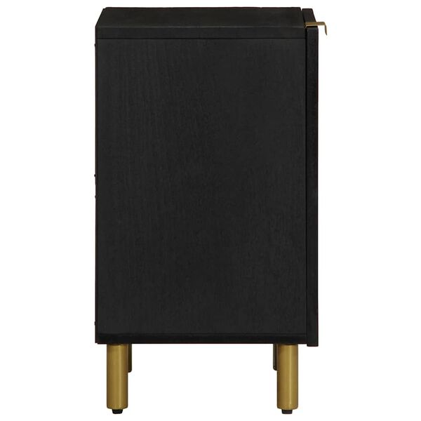 vidaXL Armoire de salle de bain noir 38x33x58 cm bois d'ing&eacute;nierie