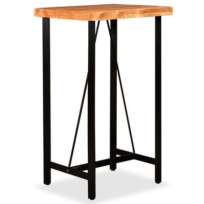 vidaXL Table de bar Bois massif d'acacia 60x60x107 cm