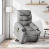vidaXL Fauteuil de massage inclinable Gris clair Tissu